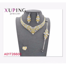 A01-Xuping bijoux en gros derniers bijoux de luxe style ensemble avec plaqué or 18 carats